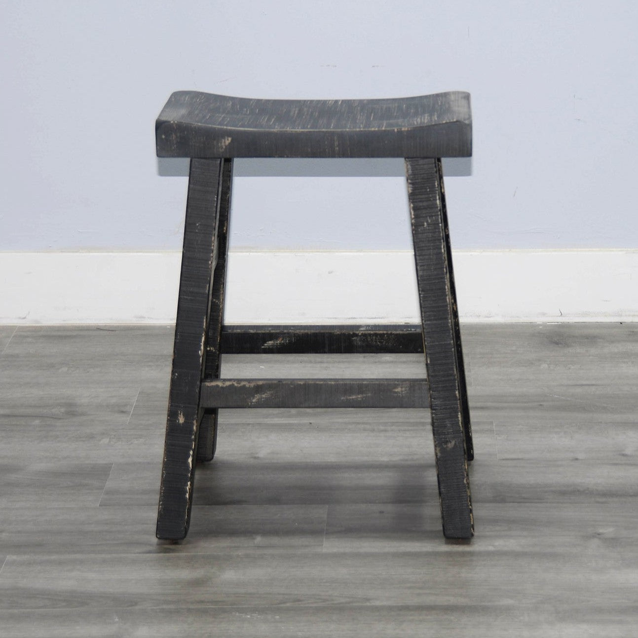 Sunny D Marina Saddle Seat Wooden Counter Stool 2PC