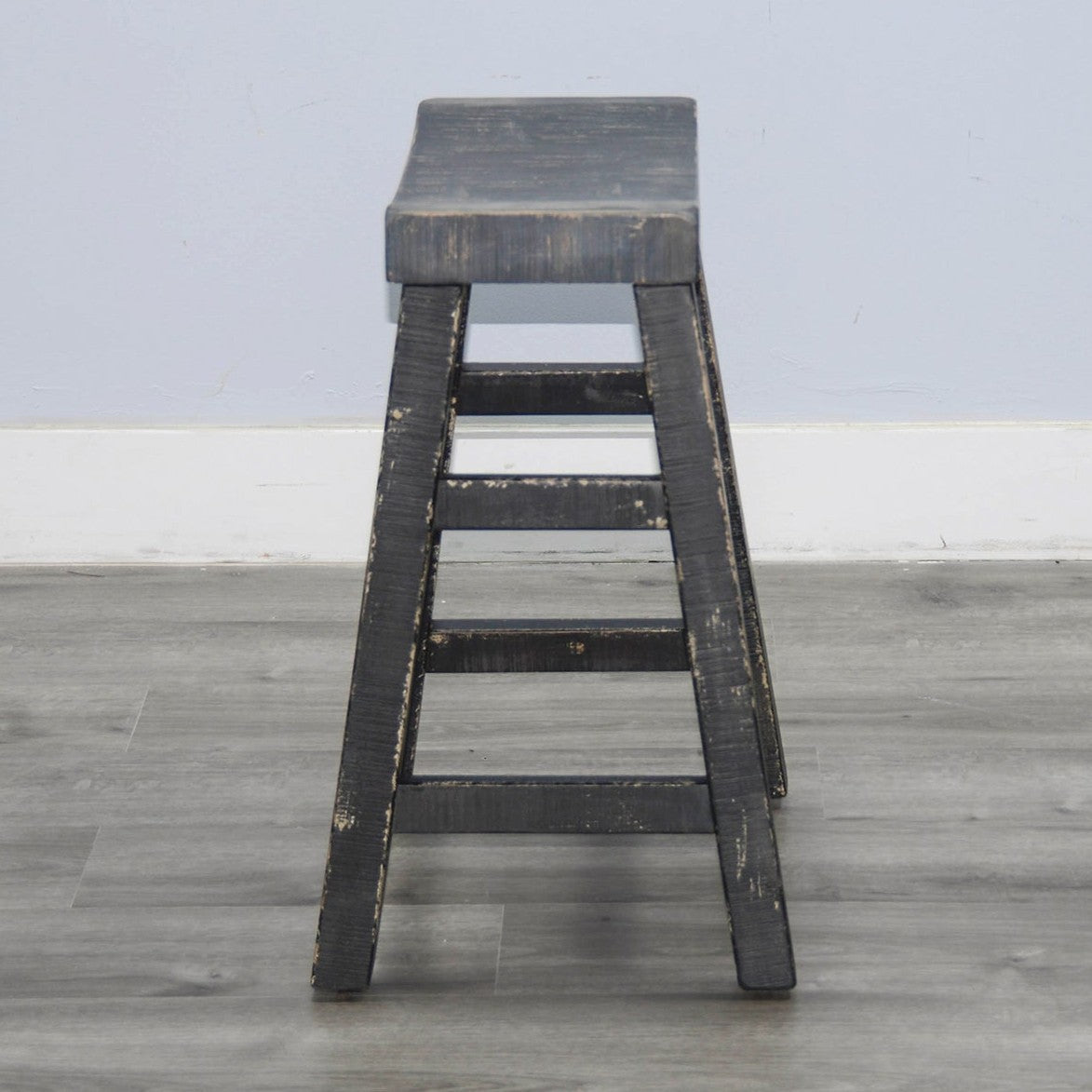Sunny D Marina Saddle Seat Wooden Counter Stool 2PC