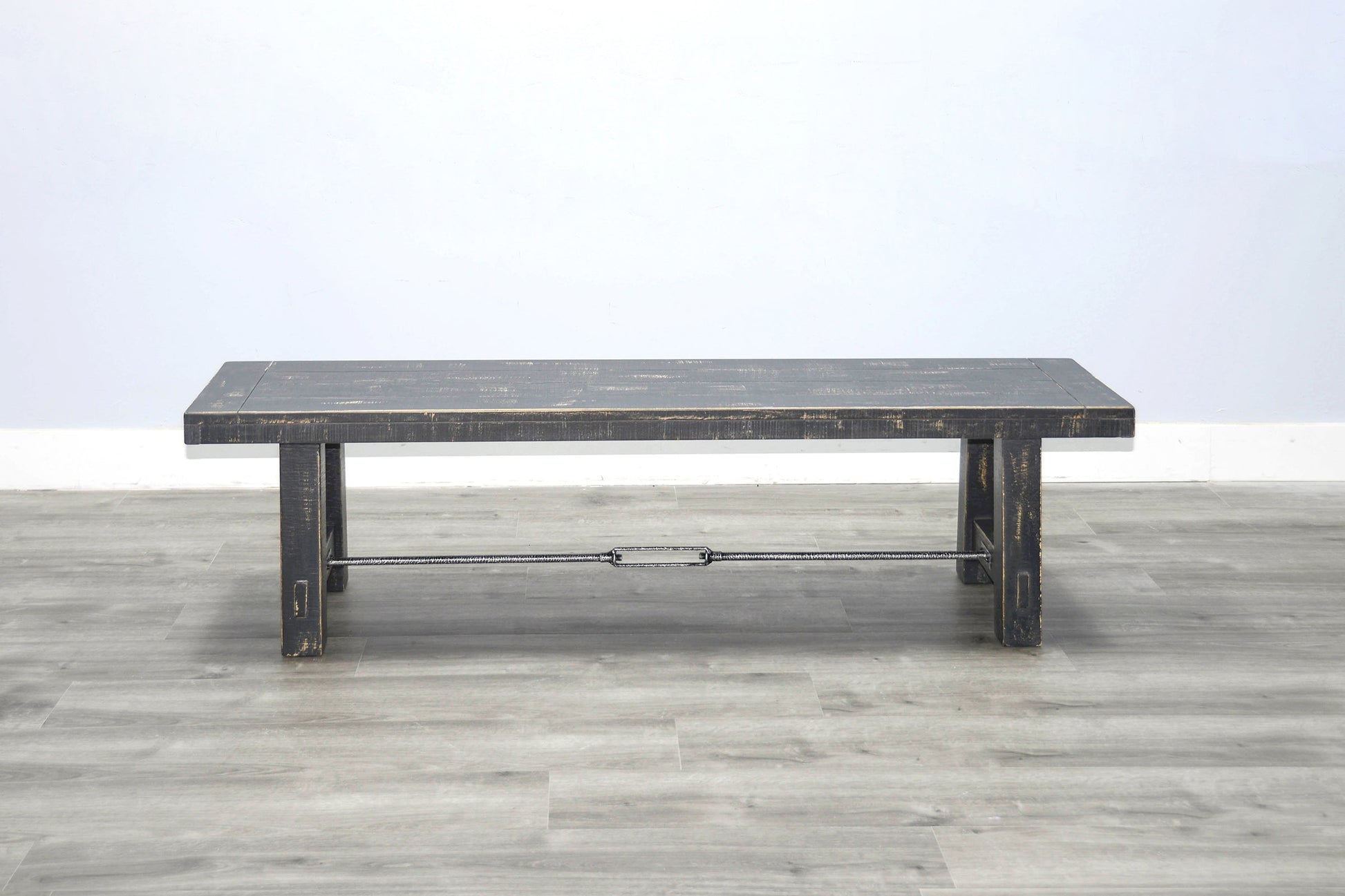 Sunny D Marina Wooden Dining Bench with Turnbuckle