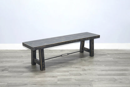 Sunny D Marina Wooden Dining Bench with Turnbuckle
