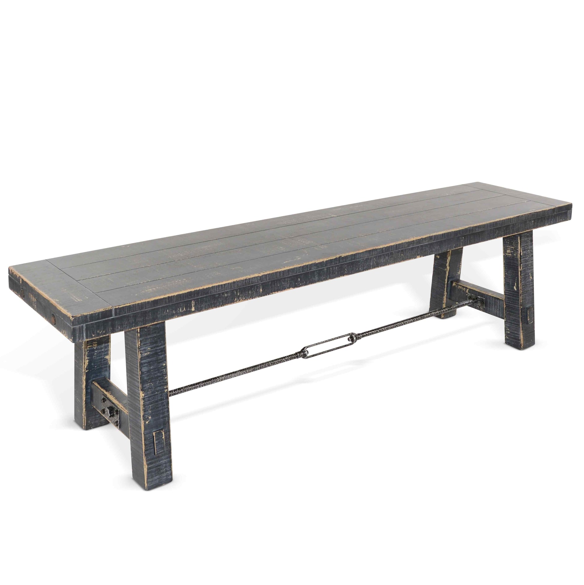 Sunny D Marina Wooden Dining Bench with Turnbuckle