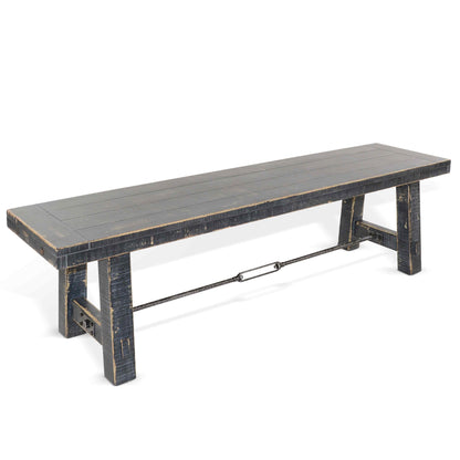Sunny D Marina Wooden Dining Bench with Turnbuckle