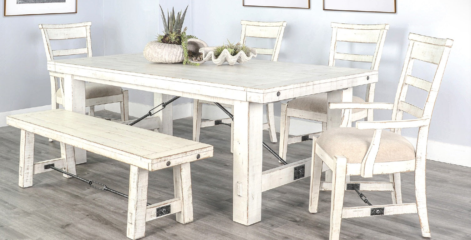Sunny D Marina Wooden Dining Bench with Turnbuckle