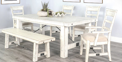 Sunny D Marina Wooden Dining Bench with Turnbuckle