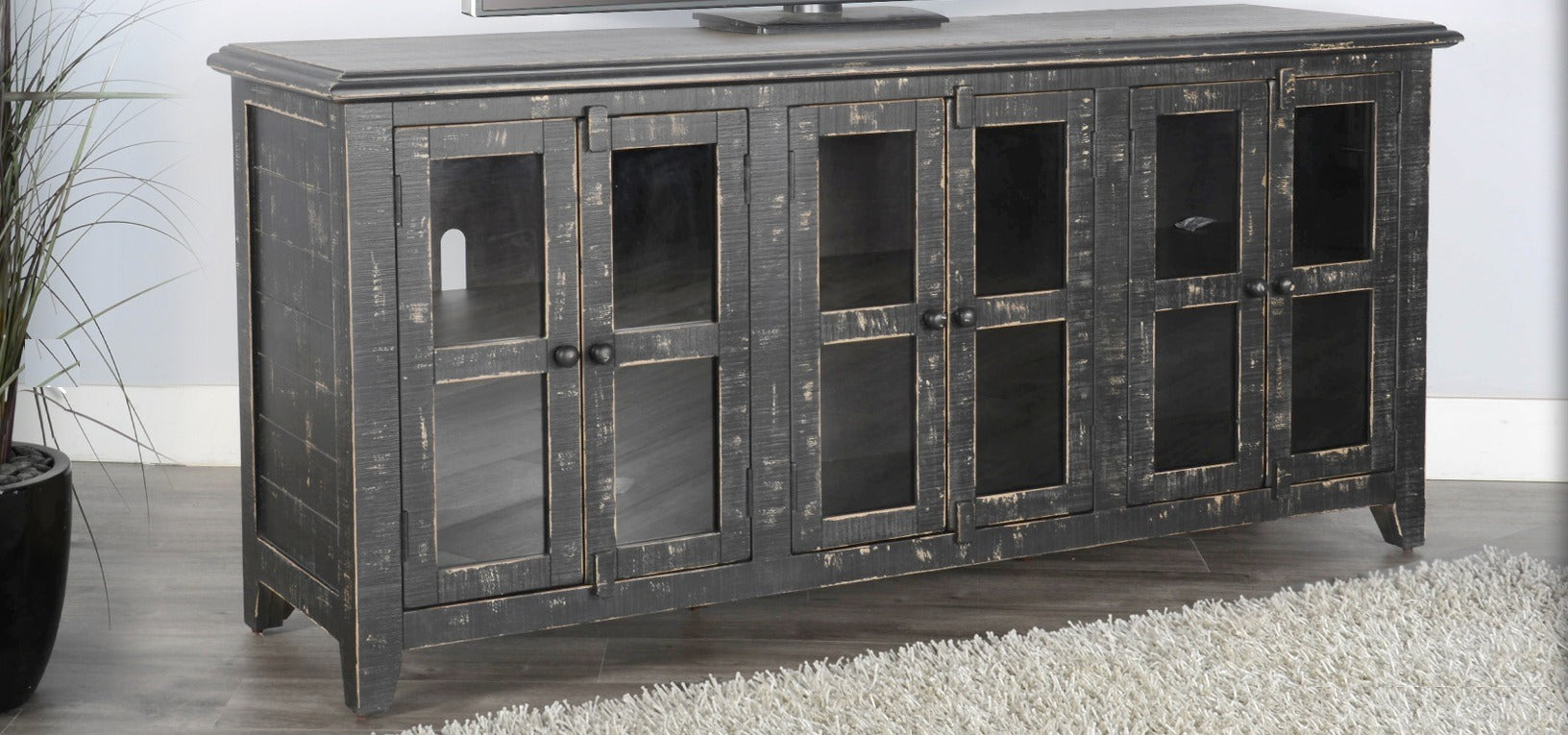 Sunny D Marina Wooden Modern Media Console