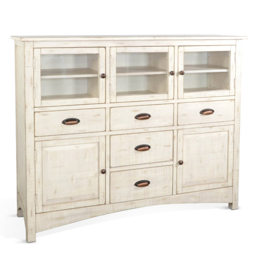 Sunny D Marina Wooden White Sideboard