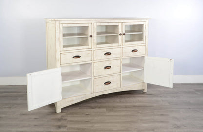 Sunny D Marina Wooden White Sideboard