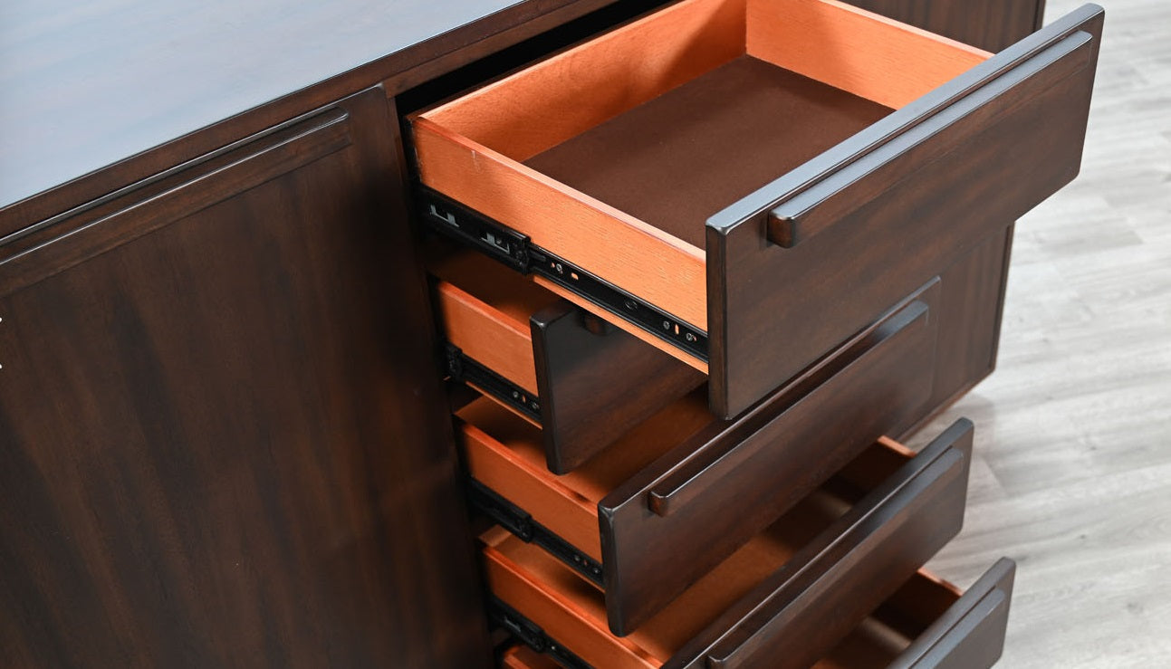 Sunny D Noah Five Drawers Wood Sideboard