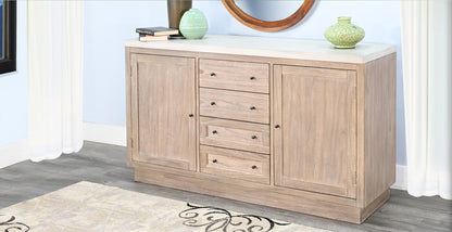 Sunny D Rowan Four Drawers Wood Sideboard