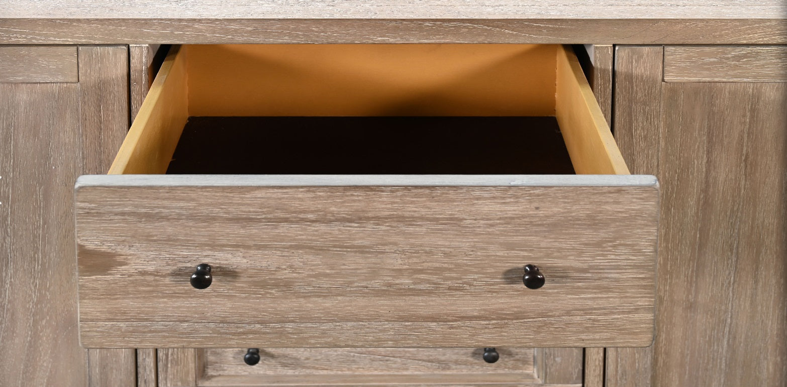 Sunny D Rowan Four Drawers Wood Sideboard