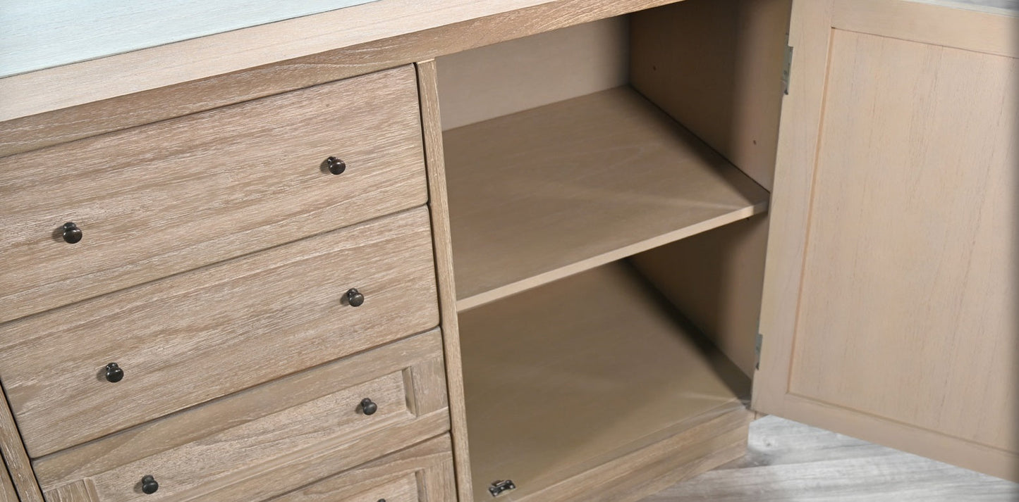 Sunny D Rowan Four Drawers Wood Sideboard