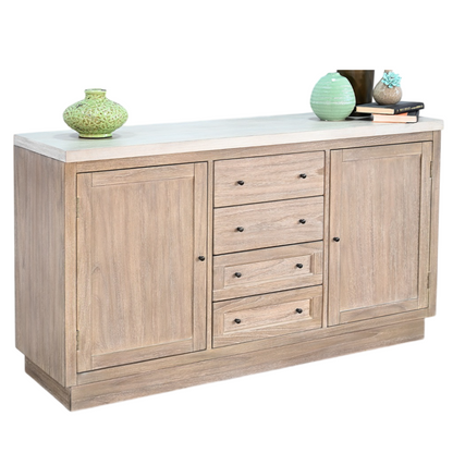 Sunny D Rowan Four Drawers Wood Sideboard