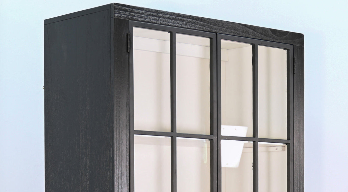 Ryan Wooden Black Bookcase