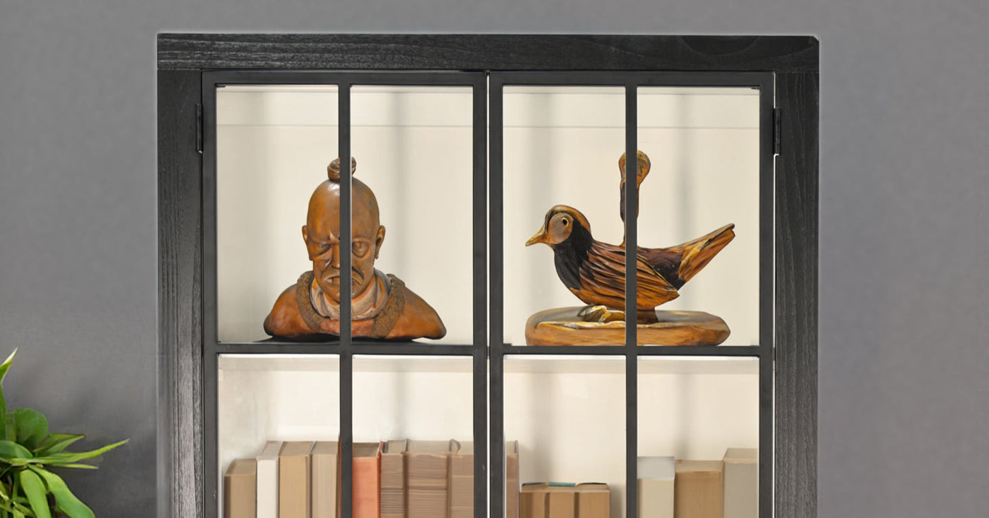 Ryan Wooden Black Bookcase