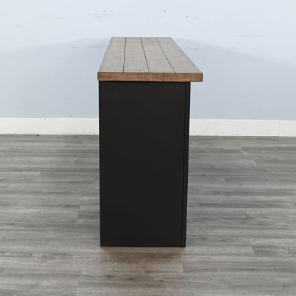 Sunny D Savannah Rectangular Black Console Table