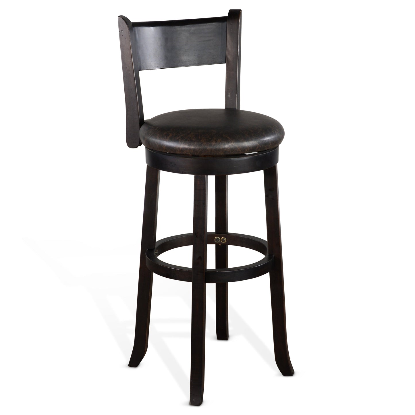 Sunny D Scottsdale Leather Swivel Barstool 2PC