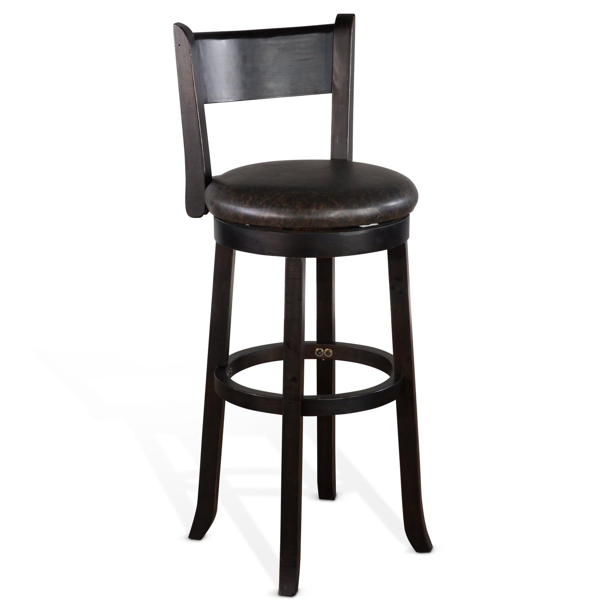 Sunny D Scottsdale Leather Swivel Barstool 2PC