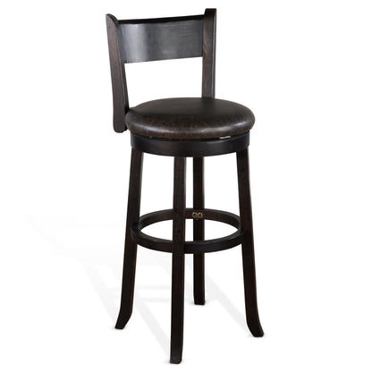 Sunny D Scottsdale Leather Swivel Barstool 2PC