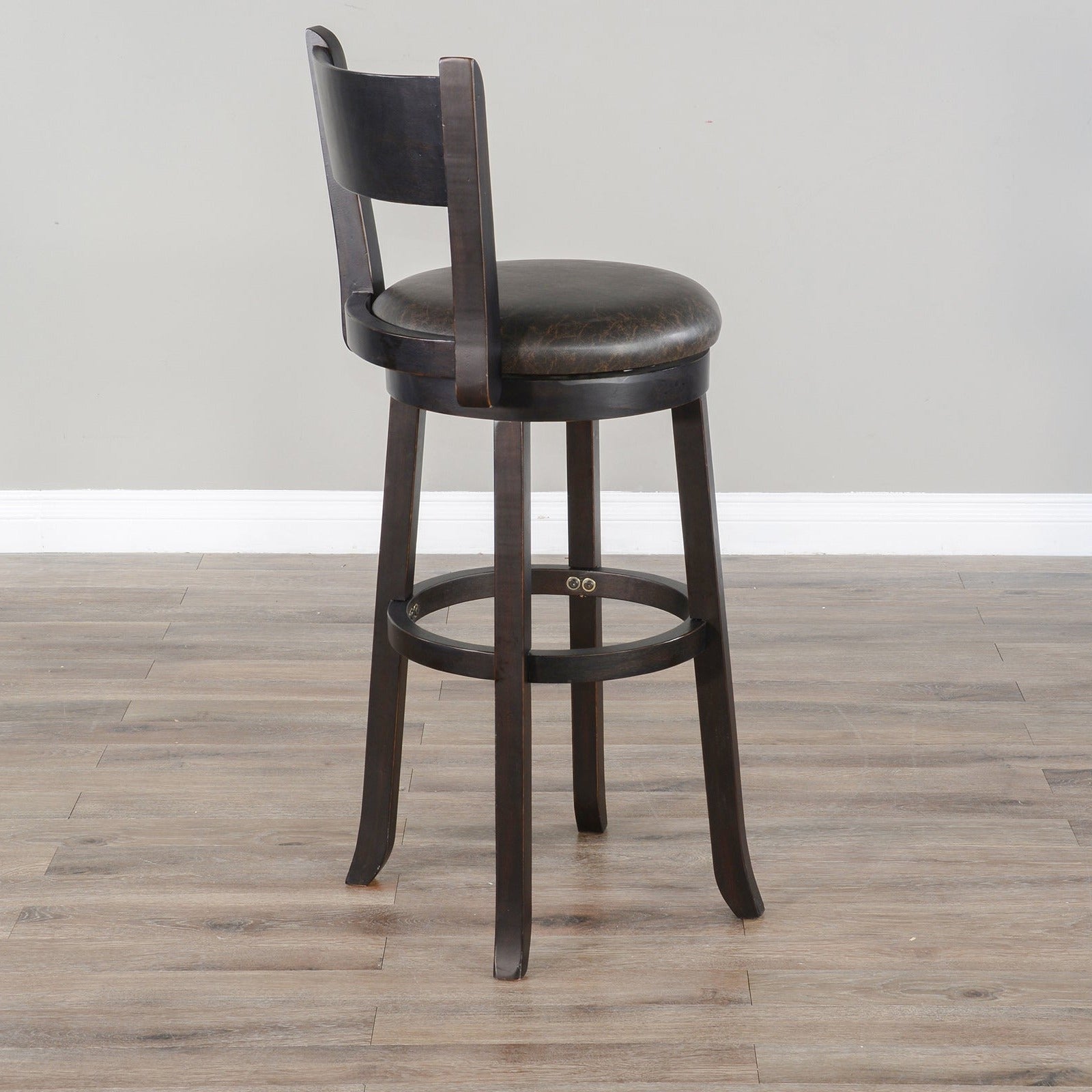 Sunny D Scottsdale Leather Swivel Barstool 2PC
