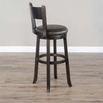 Sunny D Scottsdale Leather Swivel Barstool 2PC