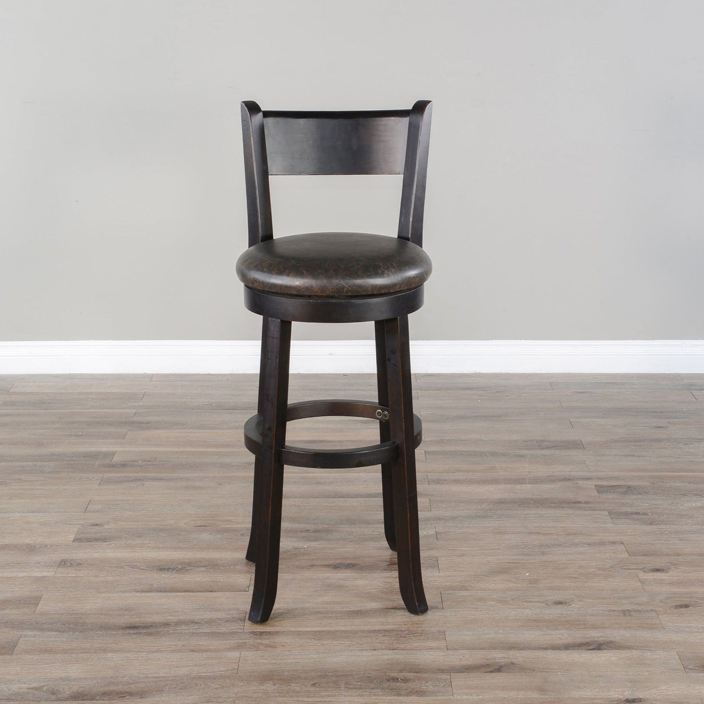Sunny D Scottsdale Leather Swivel Barstool 2PC