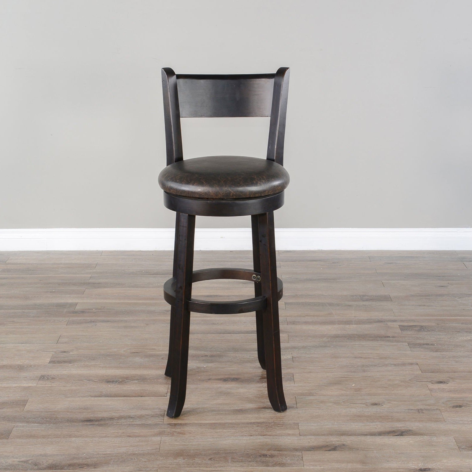 Sunny D Scottsdale Leather Swivel Barstool 2PC