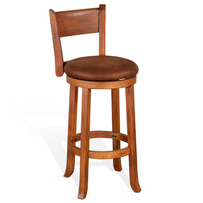 Sunny D Scottsdale Leather Swivel Barstool 2PC