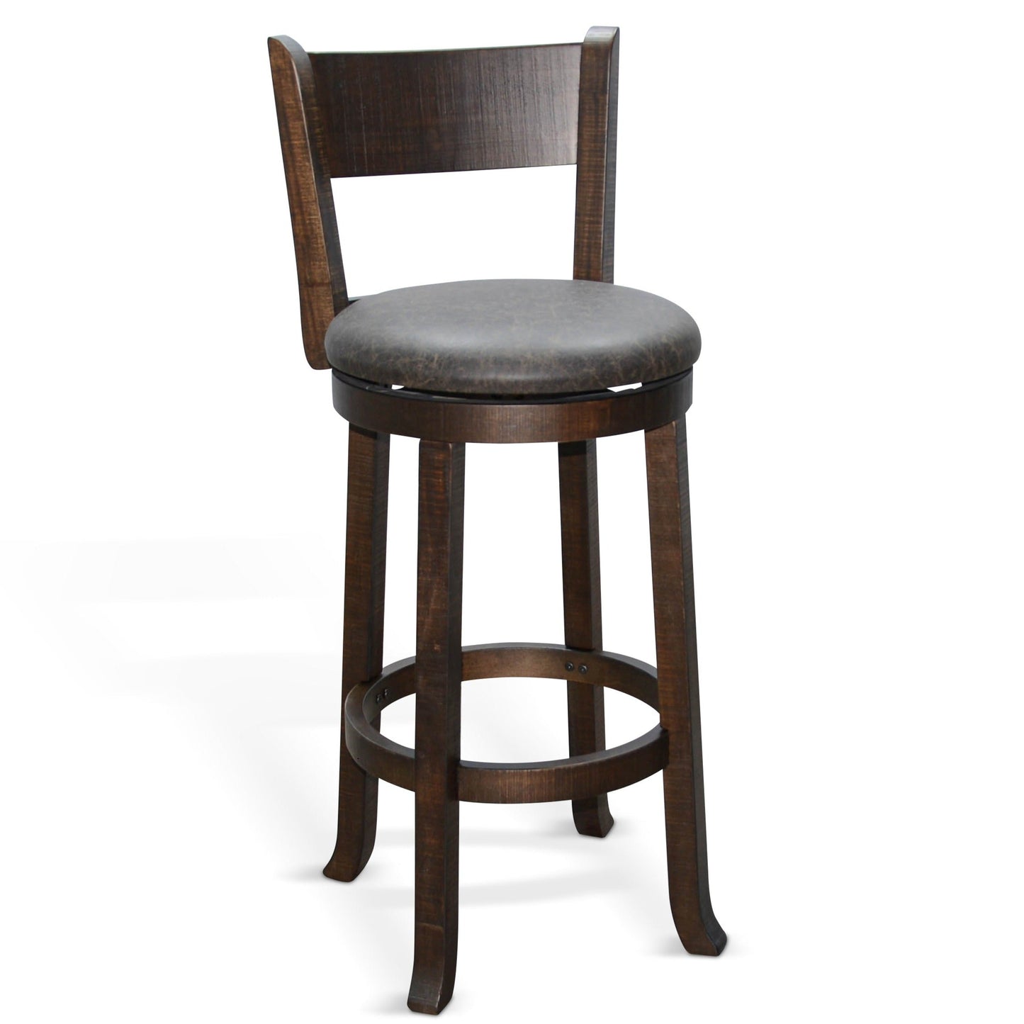 Sunny D Scottsdale Leather Swivel Barstool 2PC