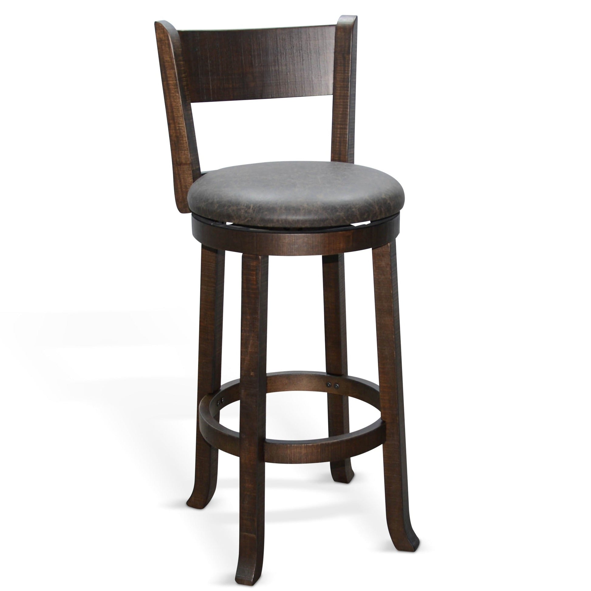 Sunny D Scottsdale Leather Swivel Barstool 2PC