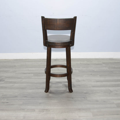 Sunny D Scottsdale Leather Swivel Barstool 2PC