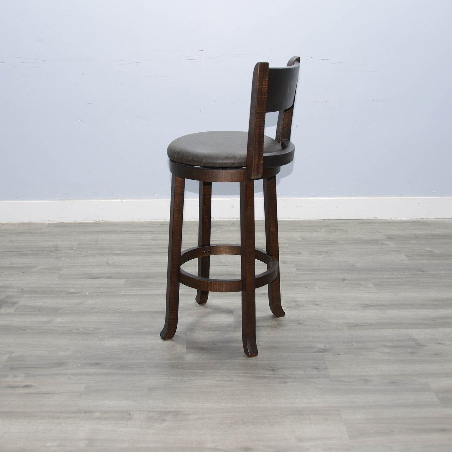 Sunny D Scottsdale Leather Swivel Barstool 2PC