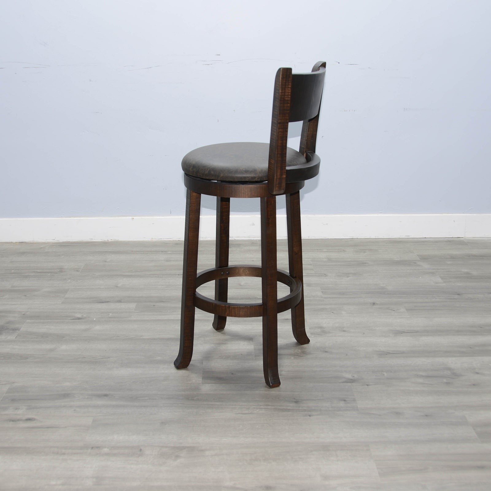 Sunny D Scottsdale Leather Swivel Barstool 2PC