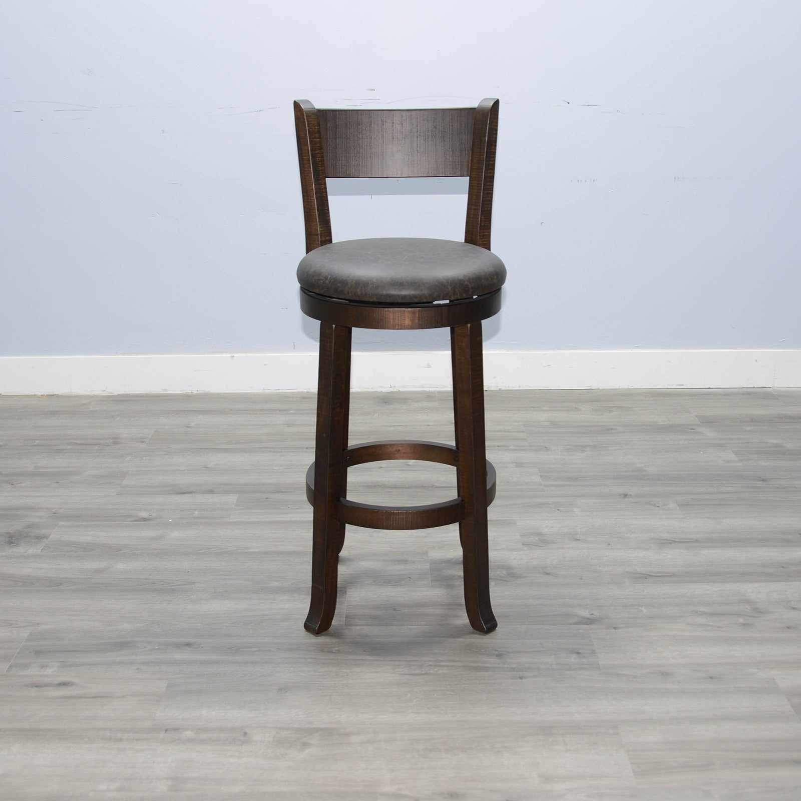Sunny D Scottsdale Leather Swivel Barstool 2PC