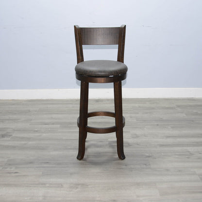Sunny D Scottsdale Leather Swivel Barstool 2PC