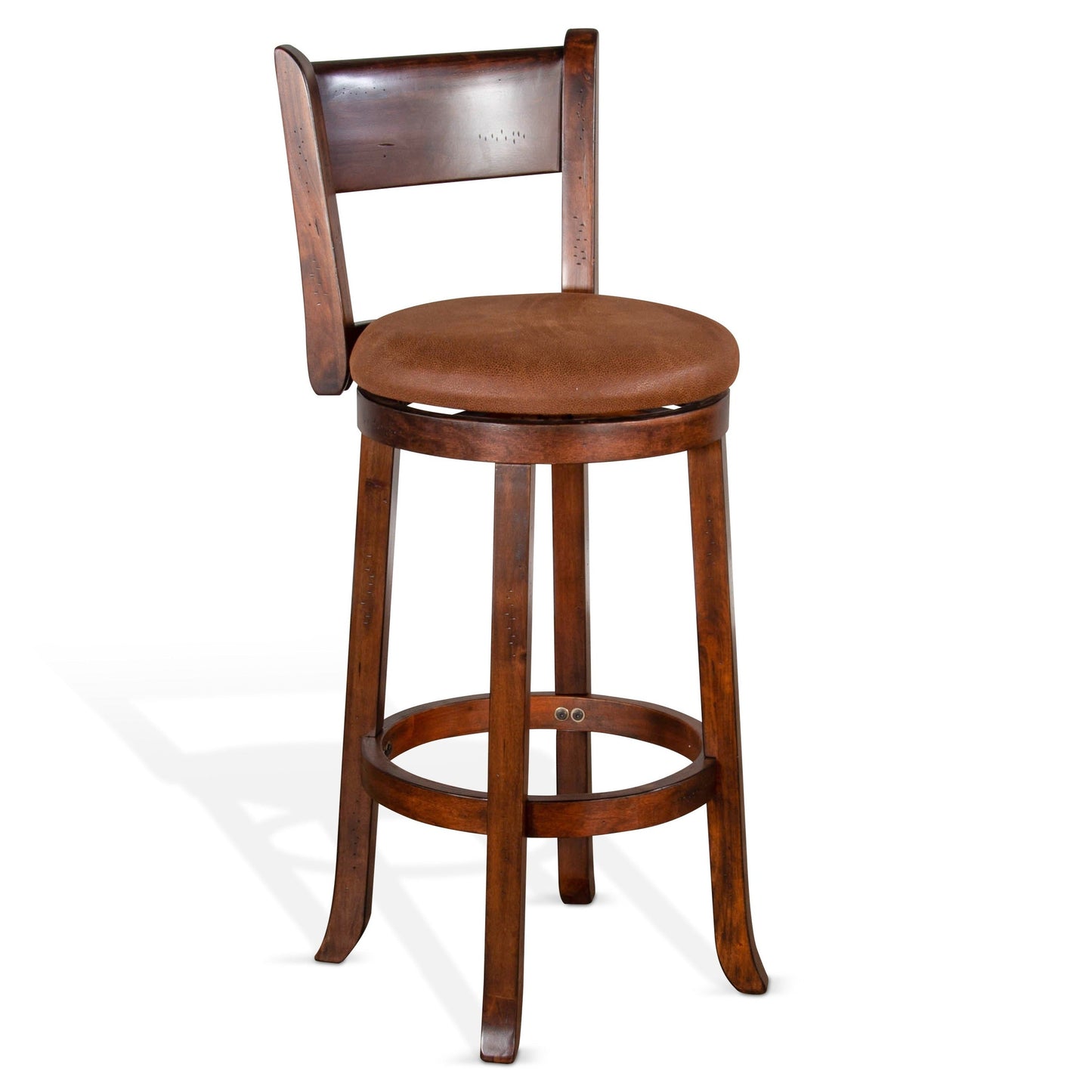 Sunny D Scottsdale Leather Swivel Barstool 2PC