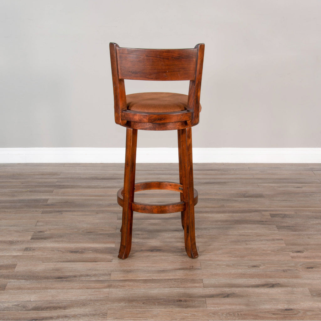 Sunny D Scottsdale Leather Swivel Barstool 2PC