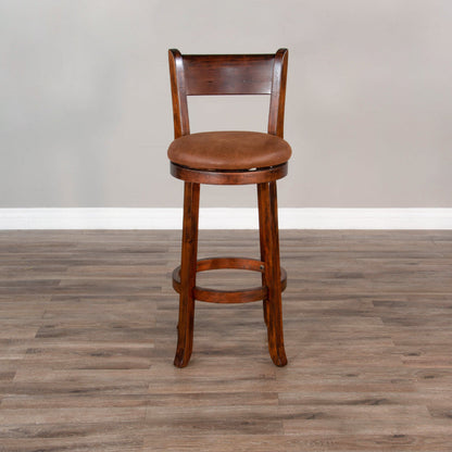 Sunny D Scottsdale Leather Swivel Barstool 2PC