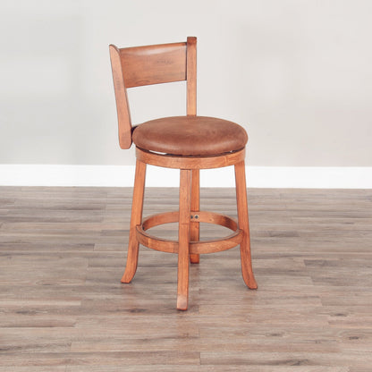 Sedona Leather Swivel Barstool 2PC