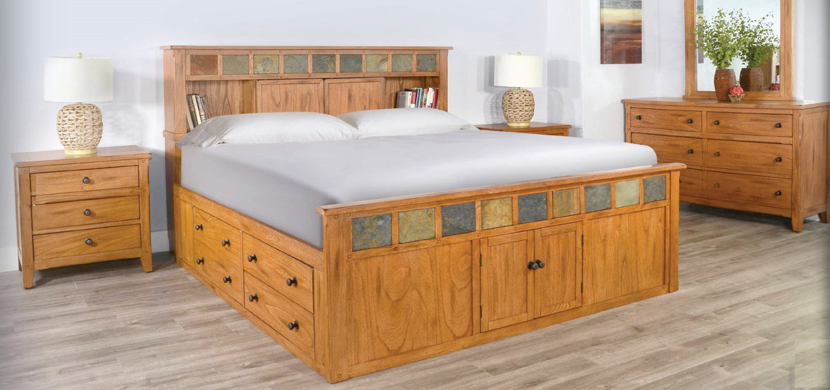 Sunny D Sedona Petite Six Drawers Dresser with Mirror