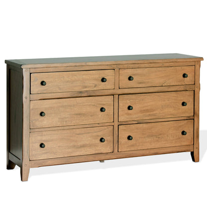 Sunny D Sedona Petite Six Drawers Dresser with Mirror