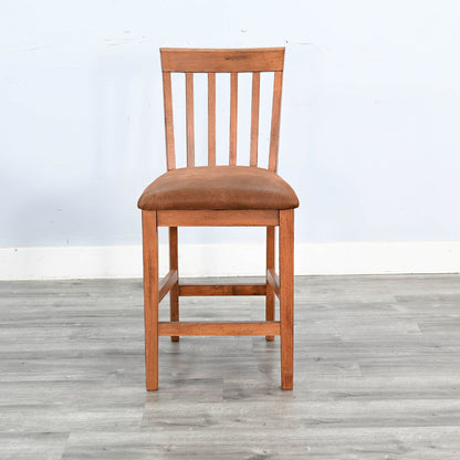 Sedona Slatback Microfiber Barstool 2PC