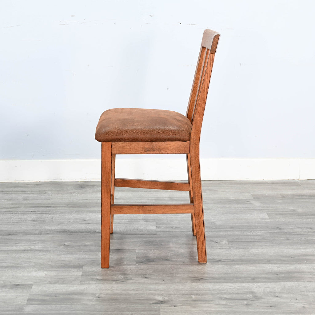 Sedona Slatback Microfiber Barstool 2PC