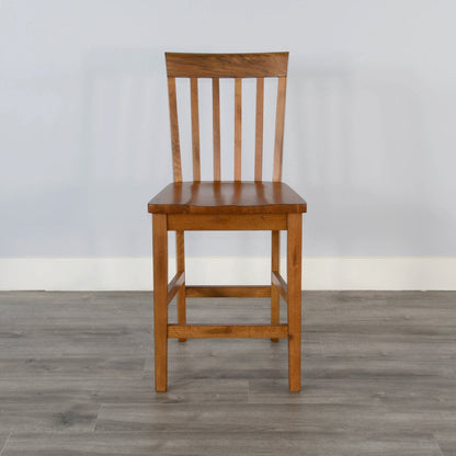 Sedona Slatback Wood Barstool 2PC