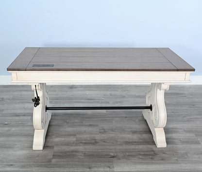 Timberline Three Drawers Wood Desk with Power Strip