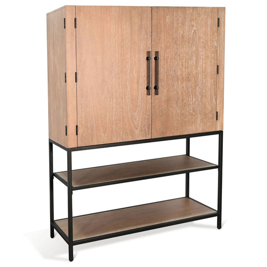 Violet Wooden Wine Bar Cabinet