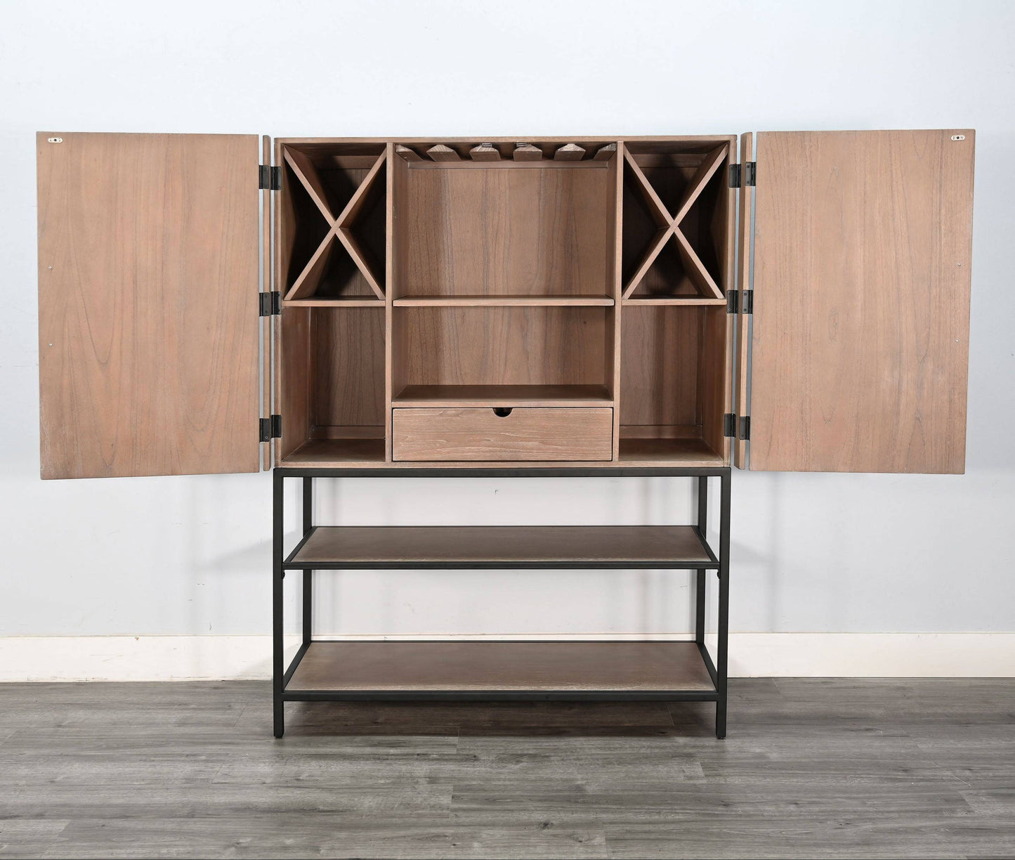 Violet Wooden Wine Bar Cabinet