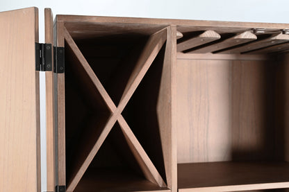 Violet Wooden Wine Bar Cabinet