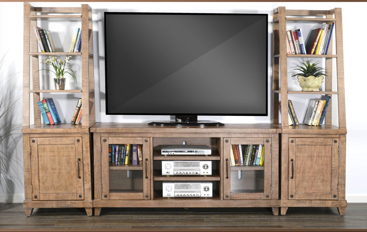 Sunny D Vivian Natural Wooden Media Console