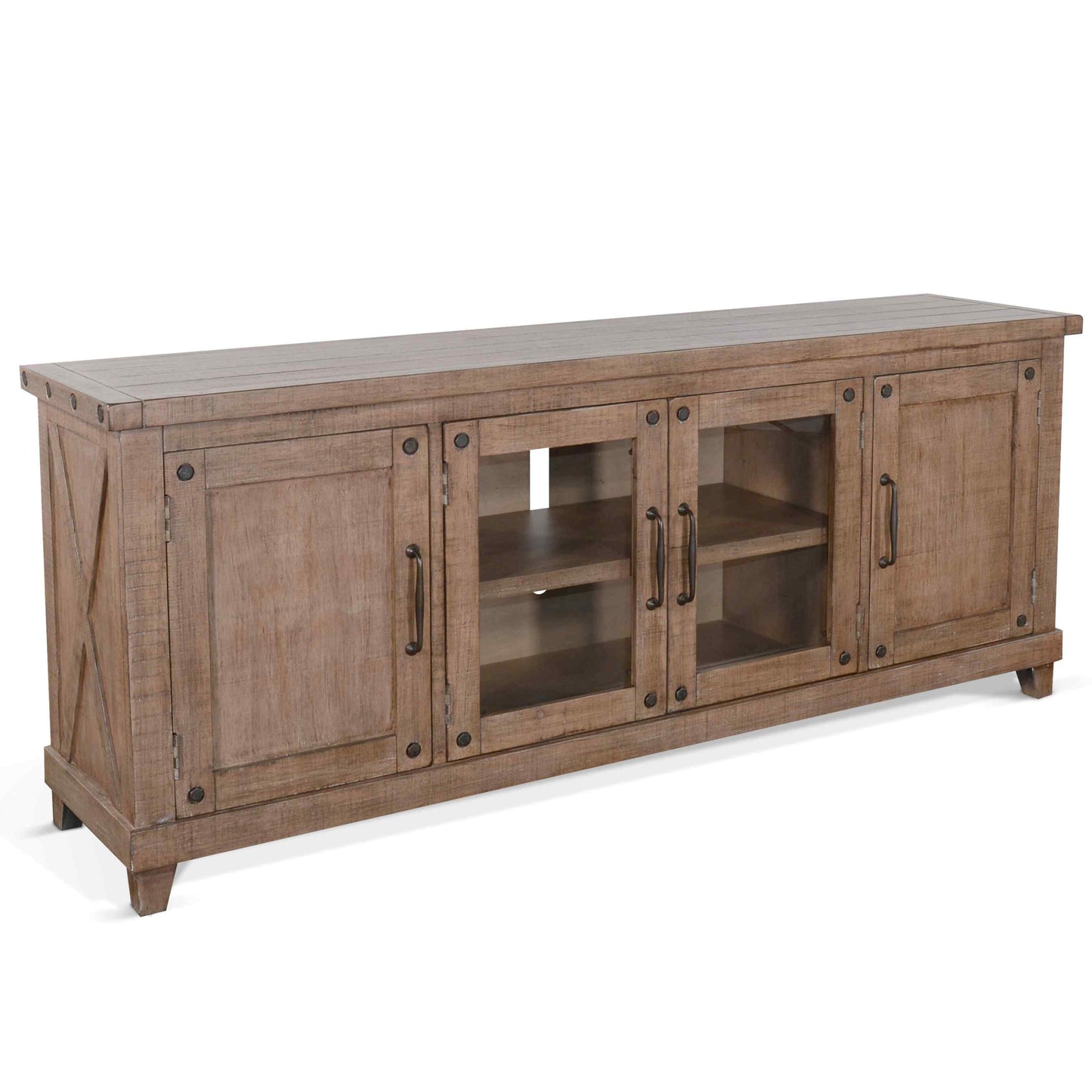 Sunny D Vivian Wooden Modern Media Console