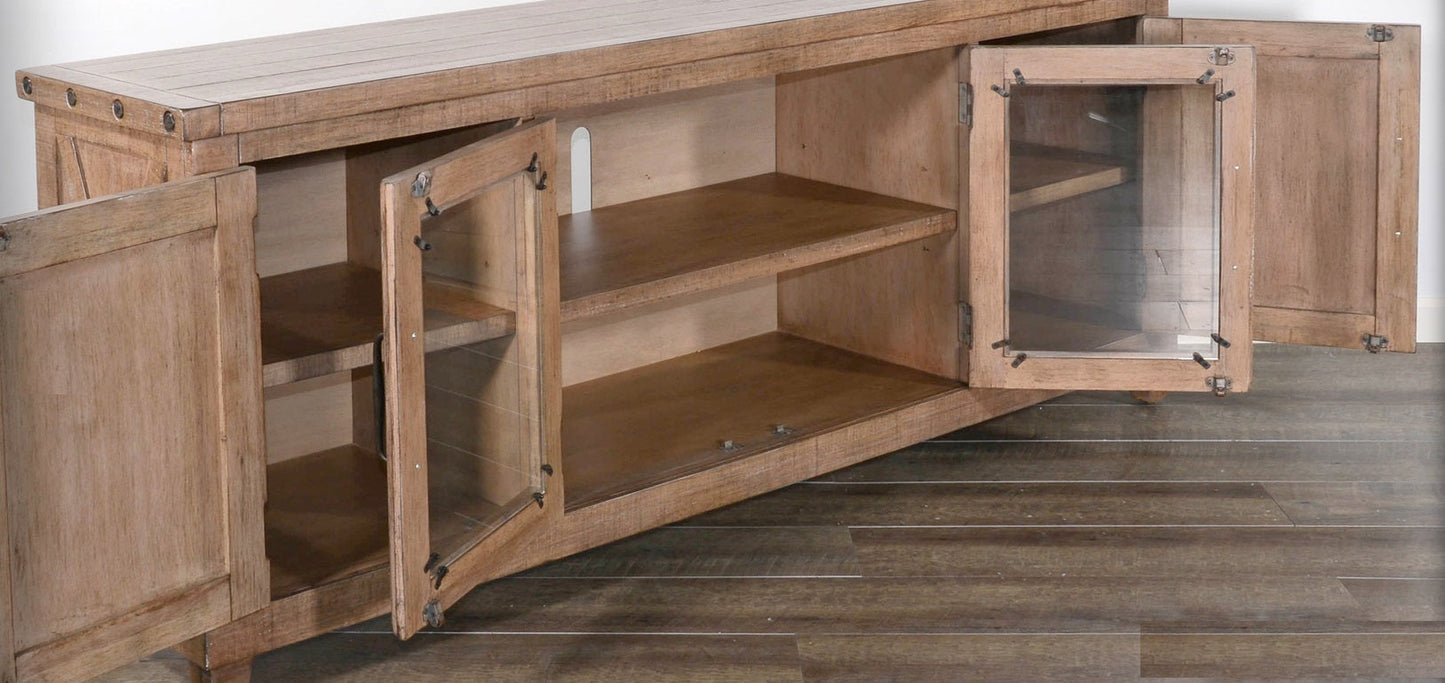 Sunny D Vivian Wooden Modern Media Console